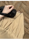 LATTE BEL BÜZGÜLÜ CEPLİ ELBİSE-30731