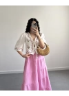 LİNA PEMBE ÇİÇEKLİ PİNTEREST BLUZ ( ÖN SİPARİŞ)