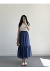 LULU İNDİGO TENSEL ETEK