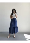 LULU İNDİGO TENSEL ETEK