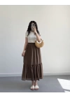 LULU KAHVE TENSEL ETEK