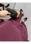 MARİS HAM KETEN BORDO İKİLİ TAKIM