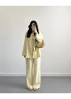 MAUDE SARI KETEN KİMONO TAKIM