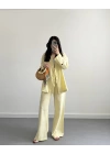 MAUDE SARI KETEN KİMONO TAKIM