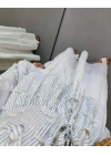 MAVİ ÇİZGİLİ BEBE YAKA PÜSKÜL BLUZ