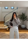 MAVİ DİK YAKA ÇİT ÇITLI EKOSE GÖMLEK-5130