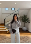 MAVİ DİK YAKA ÇİT ÇITLI EKOSE GÖMLEK-5130