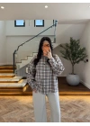 MAVİ DİK YAKA ÇİT ÇITLI EKOSE GÖMLEK-5130