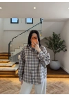 MAVİ DİK YAKA ÇİT ÇITLI EKOSE GÖMLEK-5130