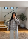 MAVİ DİK YAKA ÇİT ÇITLI EKOSE GÖMLEK-5130