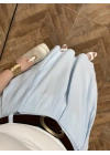 MAVİ KEMERLİ ETEKLİ PANTOLON-51354