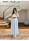 MAVİ KEMERLİ ETEKLİ PANTOLON-51354
