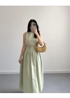 MİNT YEŞİL CROP POPLİN ETEK TAKIM