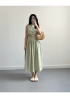 MİNT YEŞİL CROP POPLİN ETEK TAKIM