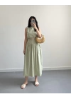 MİNT YEŞİL CROP POPLİN ETEK TAKIM