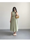MİNT YEŞİL CROP POPLİN ETEK TAKIM