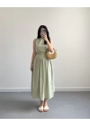 MİNT YEŞİL CROP POPLİN ETEK TAKIM