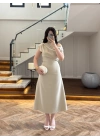 MİNT KAYIK YAKA ELBİSE -8722
