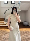 MİNT KAYIK YAKA ELBİSE -8722