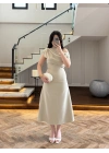MİNT KAYIK YAKA ELBİSE -8722