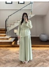 MİNT OMUZ PİLİ DETAY BLUZ TAKIM-26103
