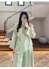MİNT OMUZ PİLİ DETAY BLUZ TAKIM-26103