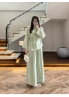 MİNT OMUZ PİLİ DETAY BLUZ TAKIM-26103