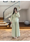MİNT OMUZ PİLİ DETAY BLUZ TAKIM-26103