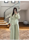 MİNT OMUZ PİLİ DETAY BLUZ TAKIM-26103