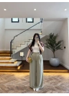 MİNT PİLELİ ARKA KAPAK DETAY PANTOLON-3939