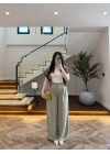 MİNT PİLELİ ARKA KAPAK DETAY PANTOLON-3939