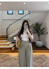 MİNT PİLELİ ARKA KAPAK DETAY PANTOLON-3939