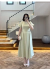 (ÖN SİPARİŞ)MİNT TAŞ DETAY ELBİSE -EU3220