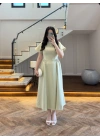 (ÖN SİPARİŞ)MİNT TAŞ DETAY ELBİSE -EU3220