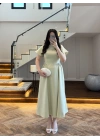 (ÖN SİPARİŞ)MİNT TAŞ DETAY ELBİSE -EU3220
