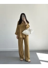 MİSTY CAMEL KETEN GÖMLEK TAKIM