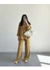 MİSTY CAMEL KETEN GÖMLEK TAKIM