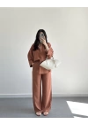 MİSTY KİREMİT KETEN GÖMLEK TAKIM