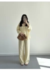 MİSTY SARI KETEN GÖMLEK TAKIM