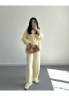MİSTY SARI KETEN GÖMLEK TAKIM
