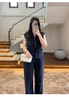 MSD LACİVERT SIFIR KOL YELEK TAKIM-8602