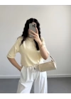MSD SARI VATKALI YARIM KOL TSHİRT