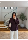 MÜRDÜM BAĞCIKLI DİK YAKA GÖMLEK-5566