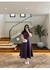 MÜRDÜM DÜĞME DETAY ELBİSE - 3201