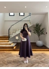 MÜRDÜM DÜĞME DETAY ELBİSE - 3201