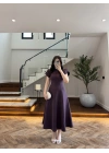 MÜRDÜM DÜĞME DETAY ELBİSE - 3201