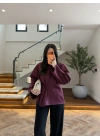 MÜRDÜM EKOSE BAĞCIKLI OVERSİZE GÖMLEK-5589