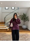 MÜRDÜM EKOSE BAĞCIKLI OVERSİZE GÖMLEK-5589