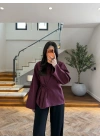 MÜRDÜM EKOSE BAĞCIKLI OVERSİZE GÖMLEK-5589