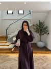 MÜRDÜM FULAR DETAY ELBİSE -2348